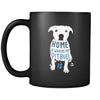 Pitbull owner - Home is where my Pitbull is- Pitbull Cofee cup Dog Lover 11oz Black-Drinkware-Teelime | shirts-hoodies-mugs