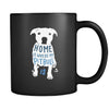 Pitbull owner - Home is where my Pitbull is- Pitbull Cofee cup Dog Lover 11oz Black-Drinkware-Teelime | shirts-hoodies-mugs