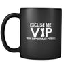 Pitbull Very Important Pitbull 11oz Black Mug-Drinkware-Teelime | shirts-hoodies-mugs