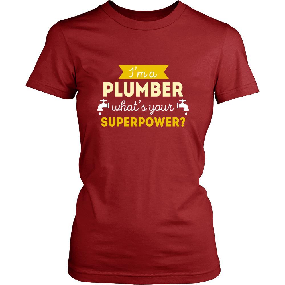 Plumber Shirt - I'm a Plumber, what's your superpower? - Profession Gift-T-shirt-Teelime | shirts-hoodies-mugs