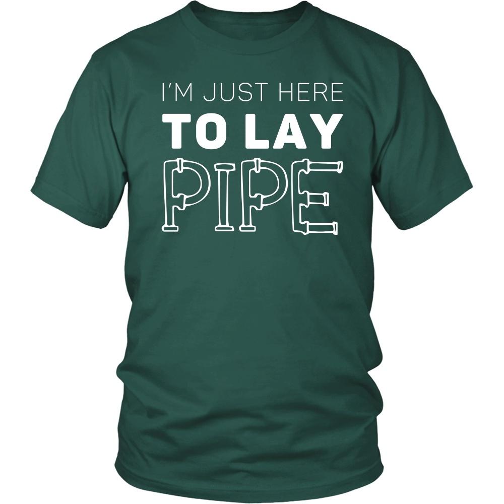 Plumber T Shirt - I'm just here to lay pipe-T-shirt-Teelime | shirts-hoodies-mugs
