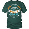 Plumber T Shirt - This Plumber will lay pipe for beer-T-shirt-Teelime | shirts-hoodies-mugs