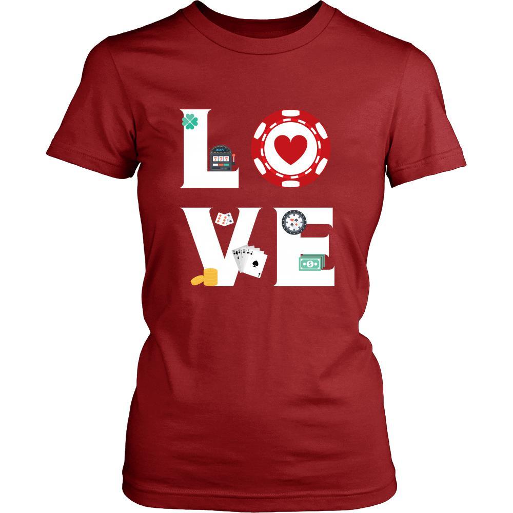 Poker - LOVE Poker - Cards Hobby Shirt-T-shirt-Teelime | shirts-hoodies-mugs