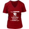 Poker Player - I play Poker Because punching people is frowned upon - Cards Hobby Shirt-T-shirt-Teelime | shirts-hoodies-mugs