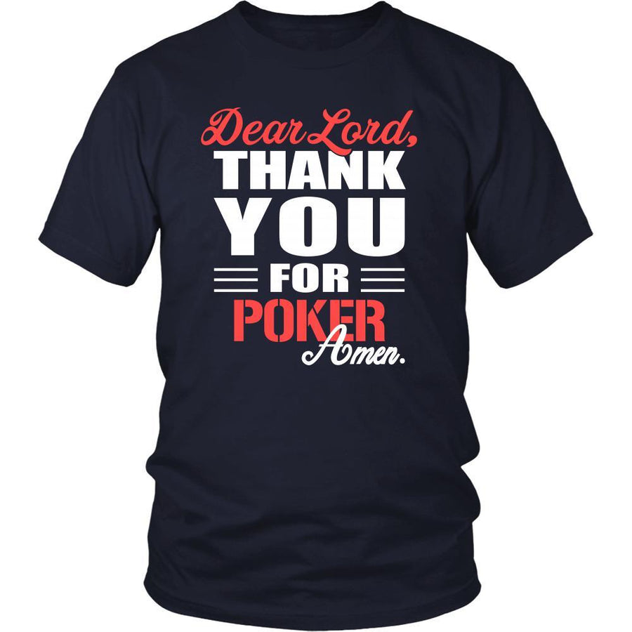Poker Shirt - Dear Lord, thank you for Poker Amen- Hobby-T-shirt-Teelime | shirts-hoodies-mugs