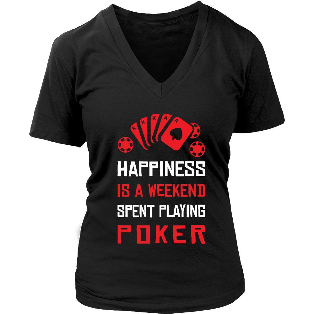 Poker Shirt - Happiness - Card Game Love Gift-T-shirt-Teelime | shirts-hoodies-mugs