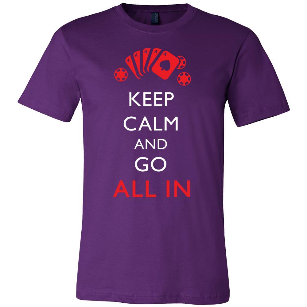 Poker Shirt - Keep Calm - All In - Card Game Love Gift-T-shirt-Teelime | shirts-hoodies-mugs