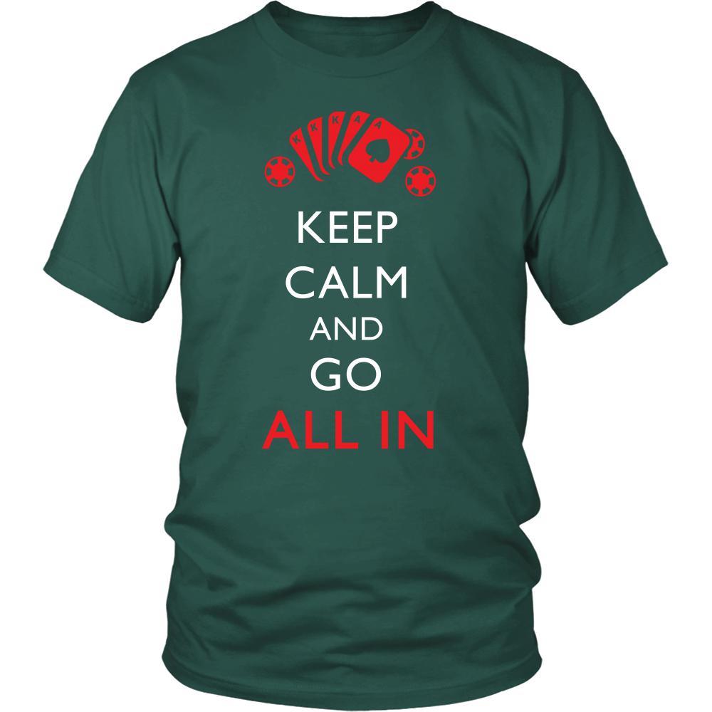 Poker Shirt - Keep Calm - All In - Card Game Love Gift-T-shirt-Teelime | shirts-hoodies-mugs