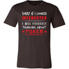 Poker Shirt - Sorry If I Looked Interested, I think about Poker - Hobby Gift-T-shirt-Teelime | shirts-hoodies-mugs