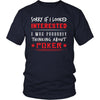 Poker Shirt - Sorry If I Looked Interested, I think about Poker - Hobby Gift-T-shirt-Teelime | shirts-hoodies-mugs