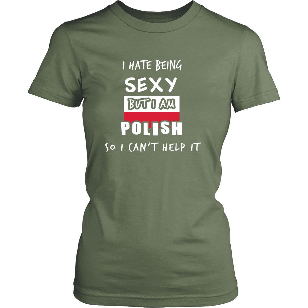 Poland Shirt - I hate being Sexy, but I am Polish - National Heritage Gift-T-shirt-Teelime | shirts-hoodies-mugs
