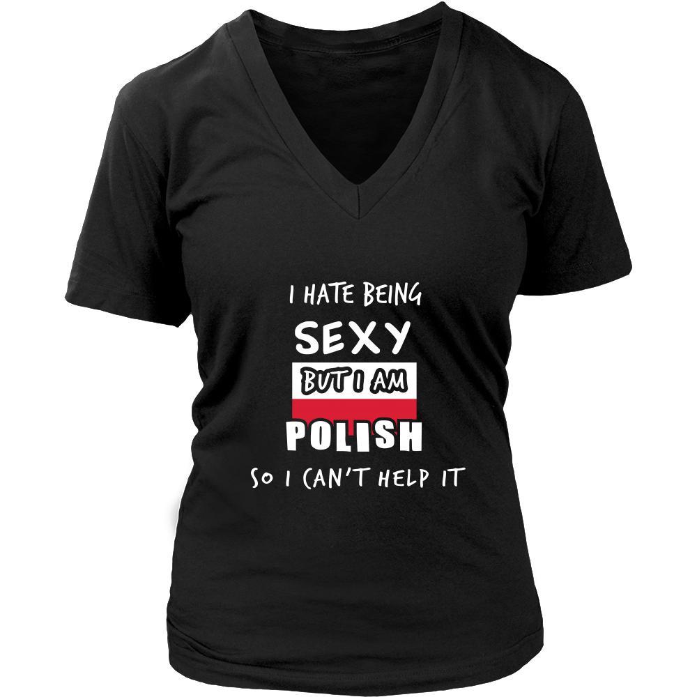 Poland Shirt - I hate being Sexy, but I am Polish - National Heritage Gift-T-shirt-Teelime | shirts-hoodies-mugs