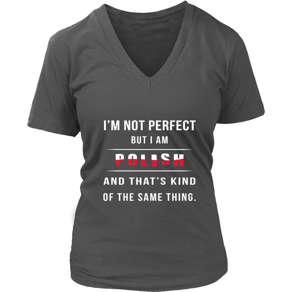 Poland Shirt - I'm not perfect, but I'm Polish - Proud National Heritage Gift-T-shirt-Teelime | shirts-hoodies-mugs