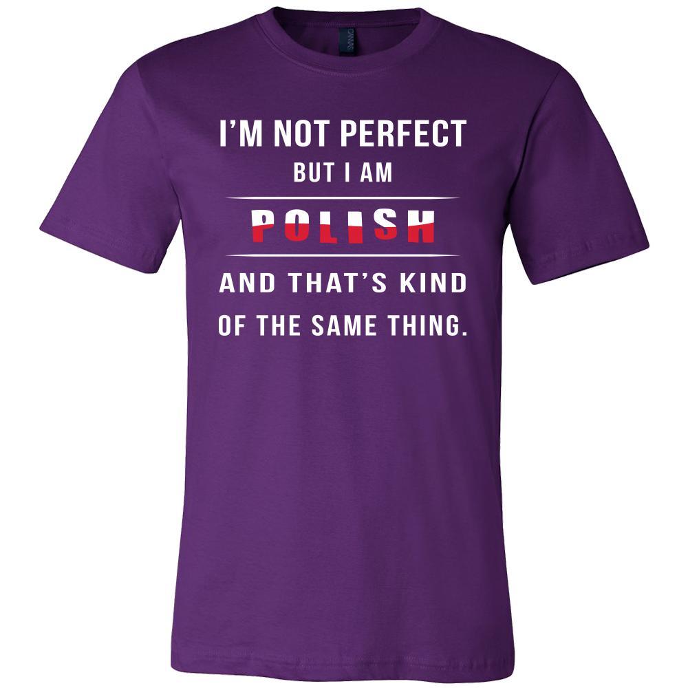 Poland Shirt - I'm not perfect, but I'm Polish - Proud National Heritage Gift-T-shirt-Teelime | shirts-hoodies-mugs