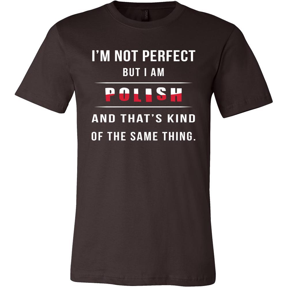 Poland Shirt - I'm not perfect, but I'm Polish - Proud National Heritage Gift-T-shirt-Teelime | shirts-hoodies-mugs