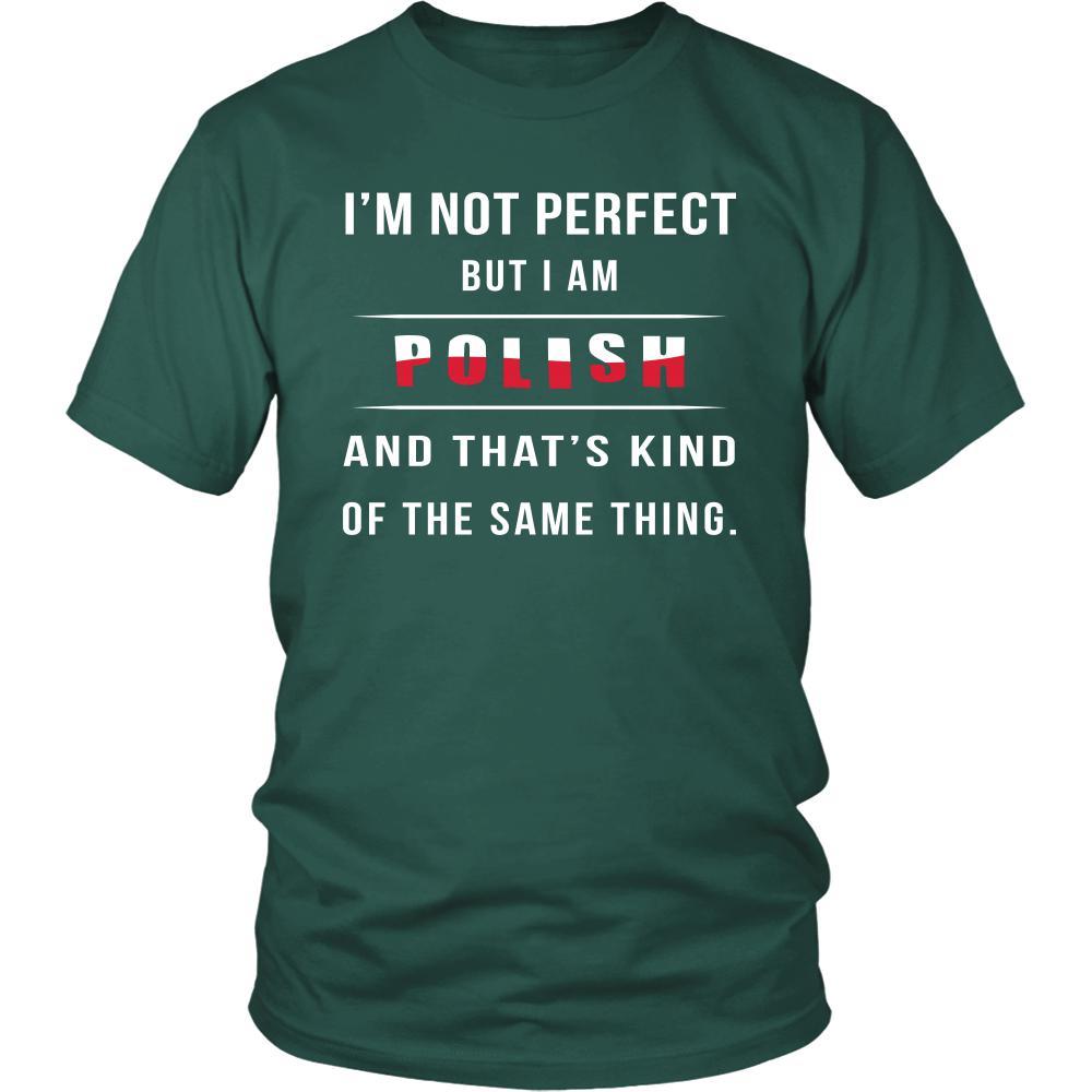 Poland Shirt - I'm not perfect, but I'm Polish - Proud National Heritage Gift-T-shirt-Teelime | shirts-hoodies-mugs