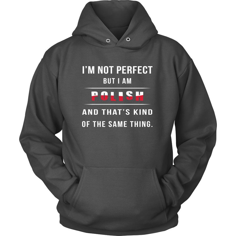 Poland Shirt - I'm not perfect, but I'm Polish - Proud National Heritage Gift-T-shirt-Teelime | shirts-hoodies-mugs