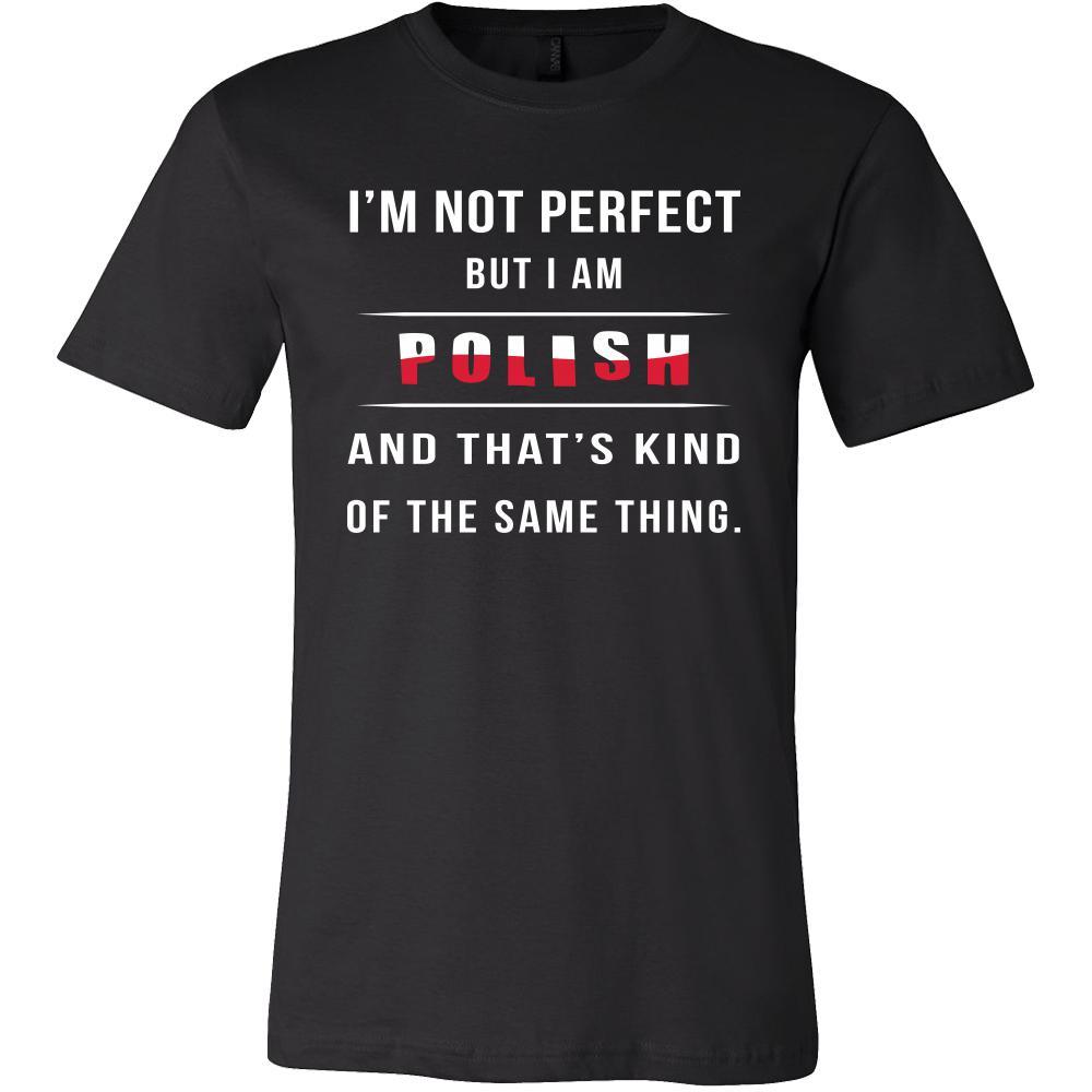 Poland Shirt - I'm not perfect, but I'm Polish - Proud National Heritage Gift-T-shirt-Teelime | shirts-hoodies-mugs
