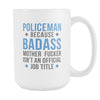 Police coffee cup - Badass Policeman-Drinkware-Teelime | shirts-hoodies-mugs