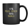Police officer 49% Police officer 51% Badass 11oz Black Mug-Drinkware-Teelime | shirts-hoodies-mugs