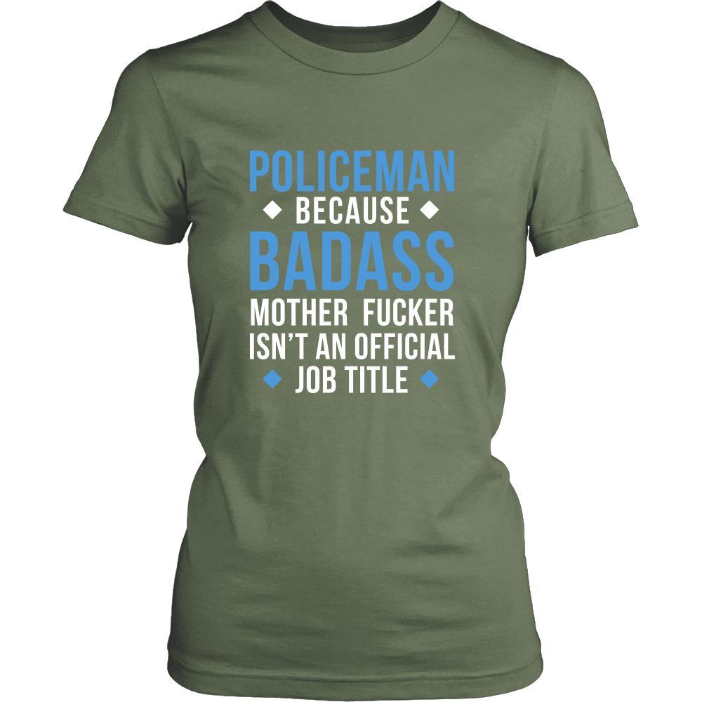 Policeman Shirt - Policeman because badass mother fucker isn't an official job title - Profession Gift-T-shirt-Teelime | shirts-hoodies-mugs