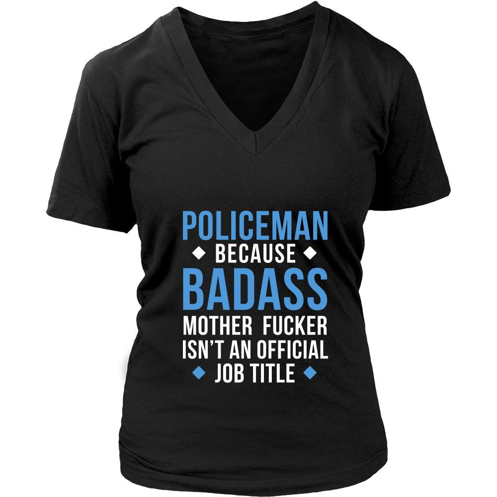 Policeman Shirt - Policeman because badass mother fucker isn't an official job title - Profession Gift-T-shirt-Teelime | shirts-hoodies-mugs