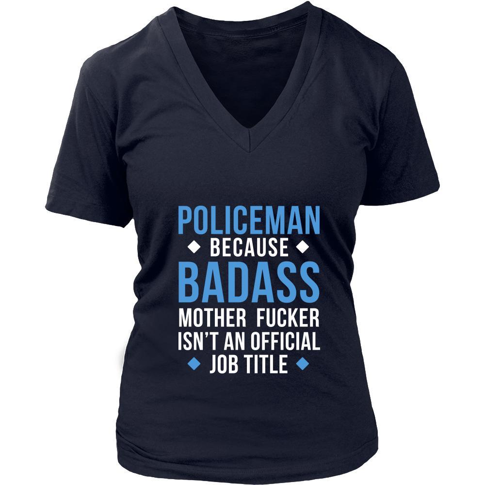 Policeman Shirt - Policeman because badass mother fucker isn't an official job title - Profession Gift-T-shirt-Teelime | shirts-hoodies-mugs