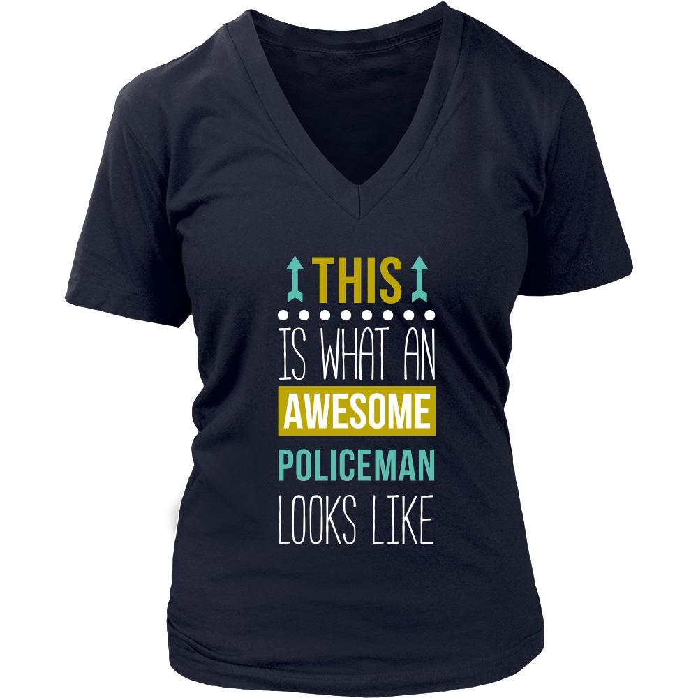 Policeman Shirt - This is what an awesome Policeman looks like - Profession Gift-T-shirt-Teelime | shirts-hoodies-mugs