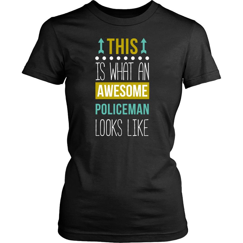 Policeman Shirt - This is what an awesome Policeman looks like - Profession Gift-T-shirt-Teelime | shirts-hoodies-mugs