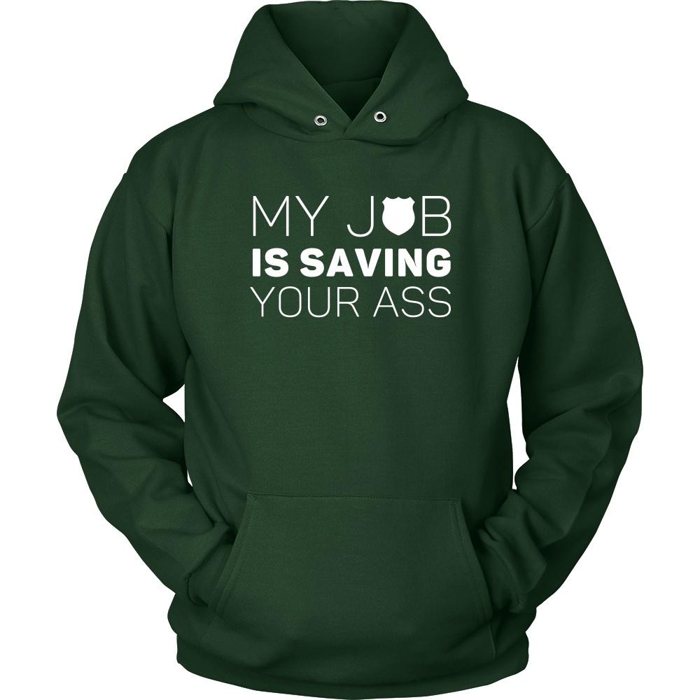 Policeman T Shirt - My job is saving your ass-T-shirt-Teelime | shirts-hoodies-mugs