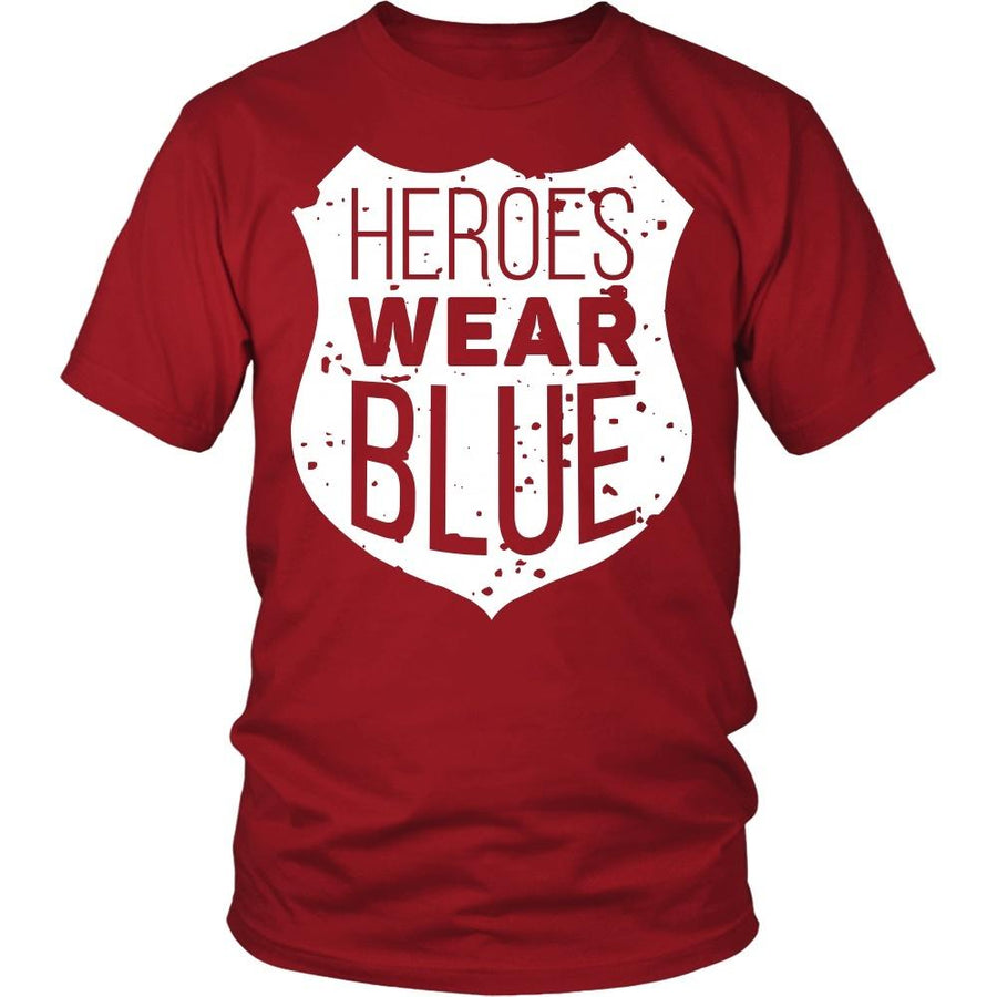 Policemen T Shirt - Heroes wear blue-T-shirt-Teelime | shirts-hoodies-mugs