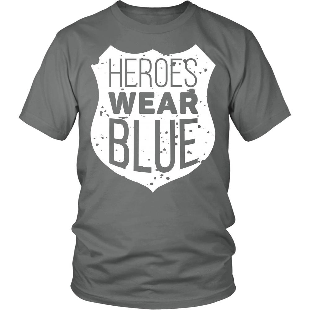 Policemen T Shirt - Heroes wear blue-T-shirt-Teelime | shirts-hoodies-mugs