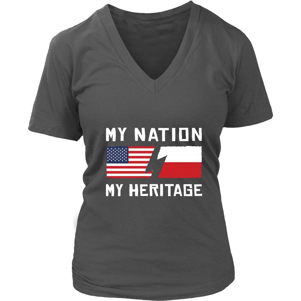 Polish Shirt - My Nation - My Heritage - Native Roots Gift-T-shirt-Teelime | shirts-hoodies-mugs