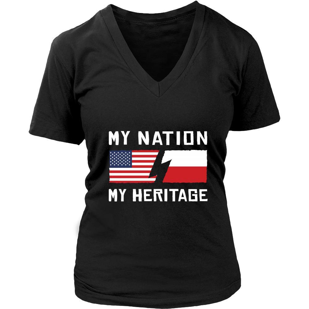 Polish Shirt - My Nation - My Heritage - Native Roots Gift-T-shirt-Teelime | shirts-hoodies-mugs