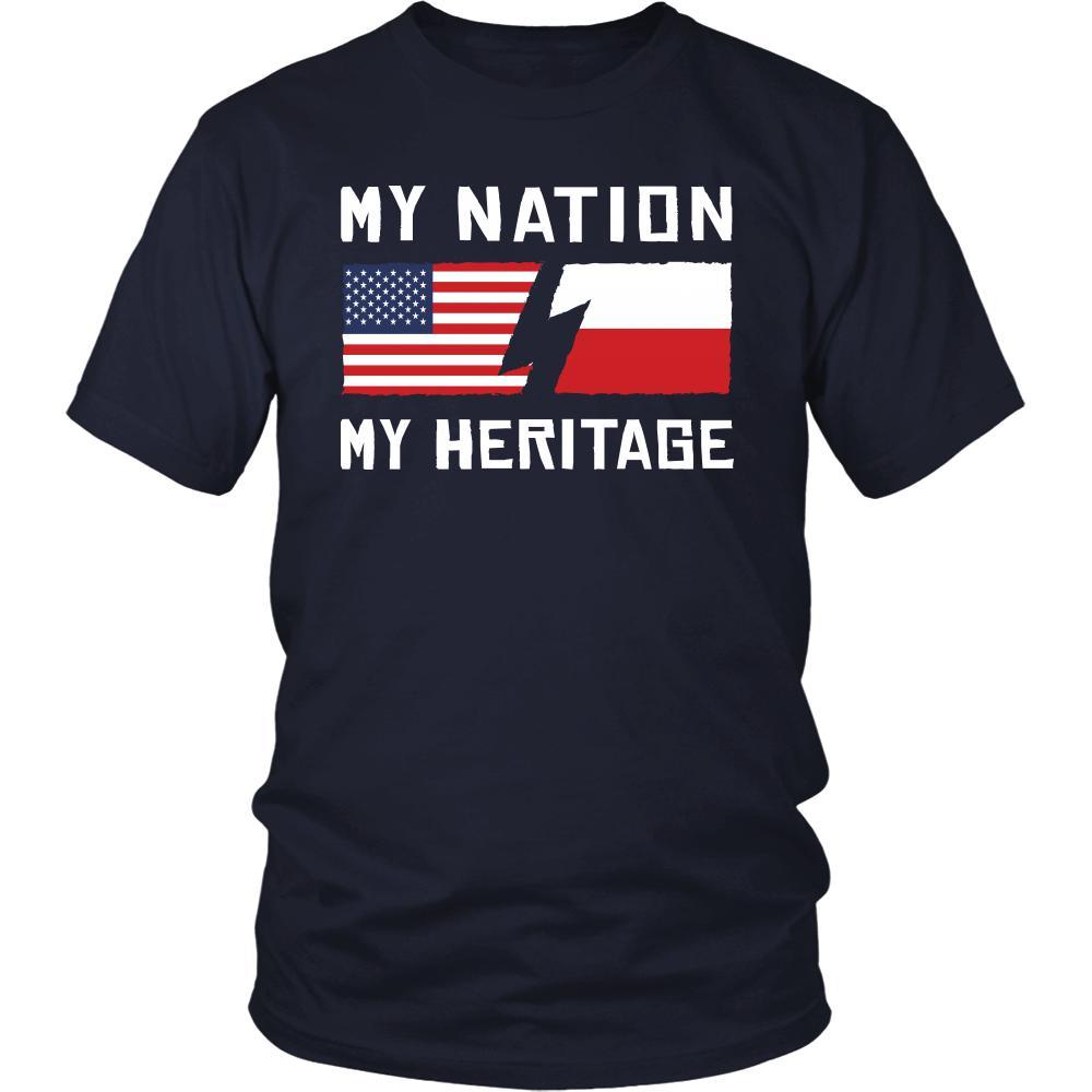 Polish Shirt - My Nation - My Heritage - Native Roots Gift-T-shirt-Teelime | shirts-hoodies-mugs