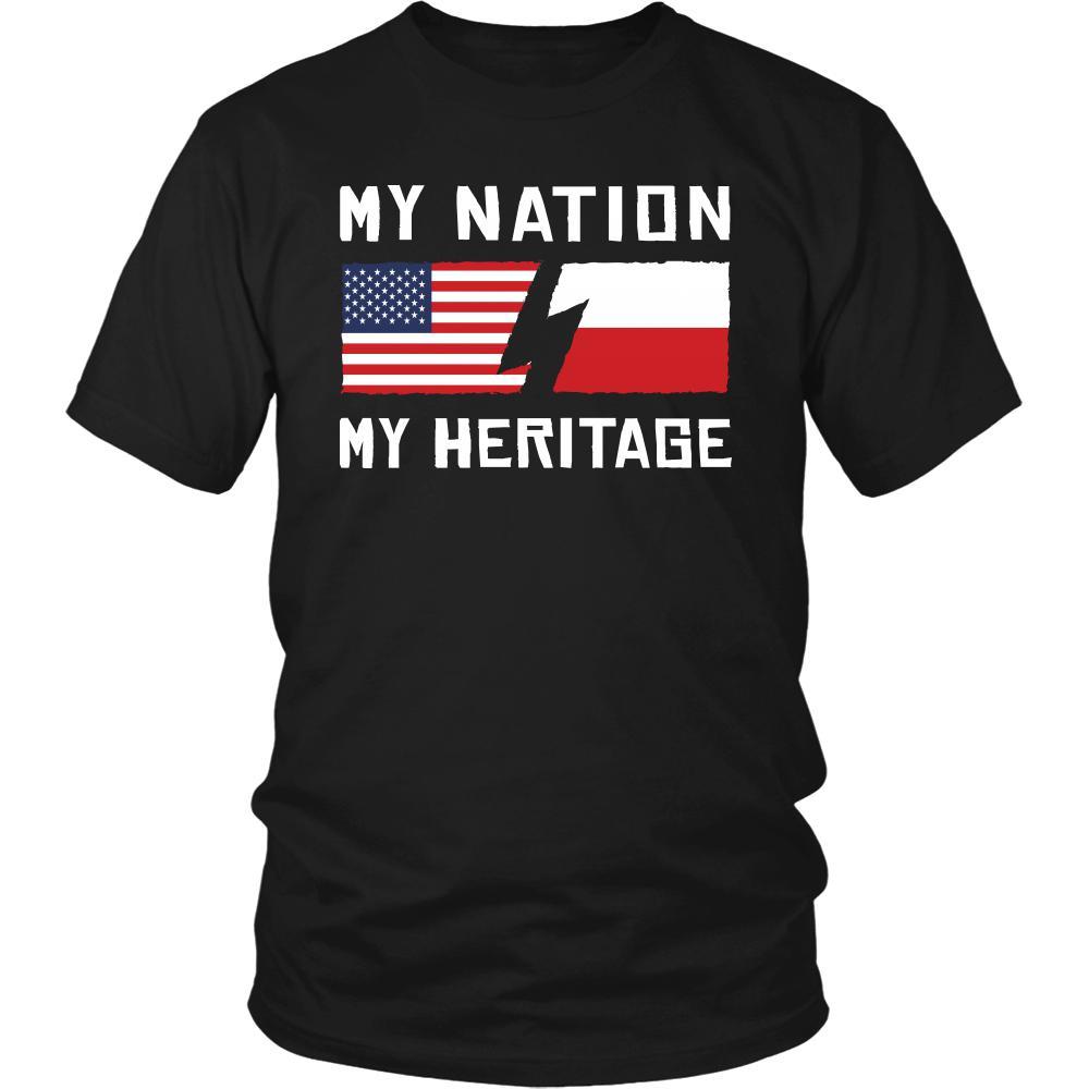 Polish Shirt - My Nation - My Heritage - Native Roots Gift-T-shirt-Teelime | shirts-hoodies-mugs
