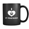 Pomeranian I Love My Pomeranian 11oz Black Mug-Drinkware-Teelime | shirts-hoodies-mugs