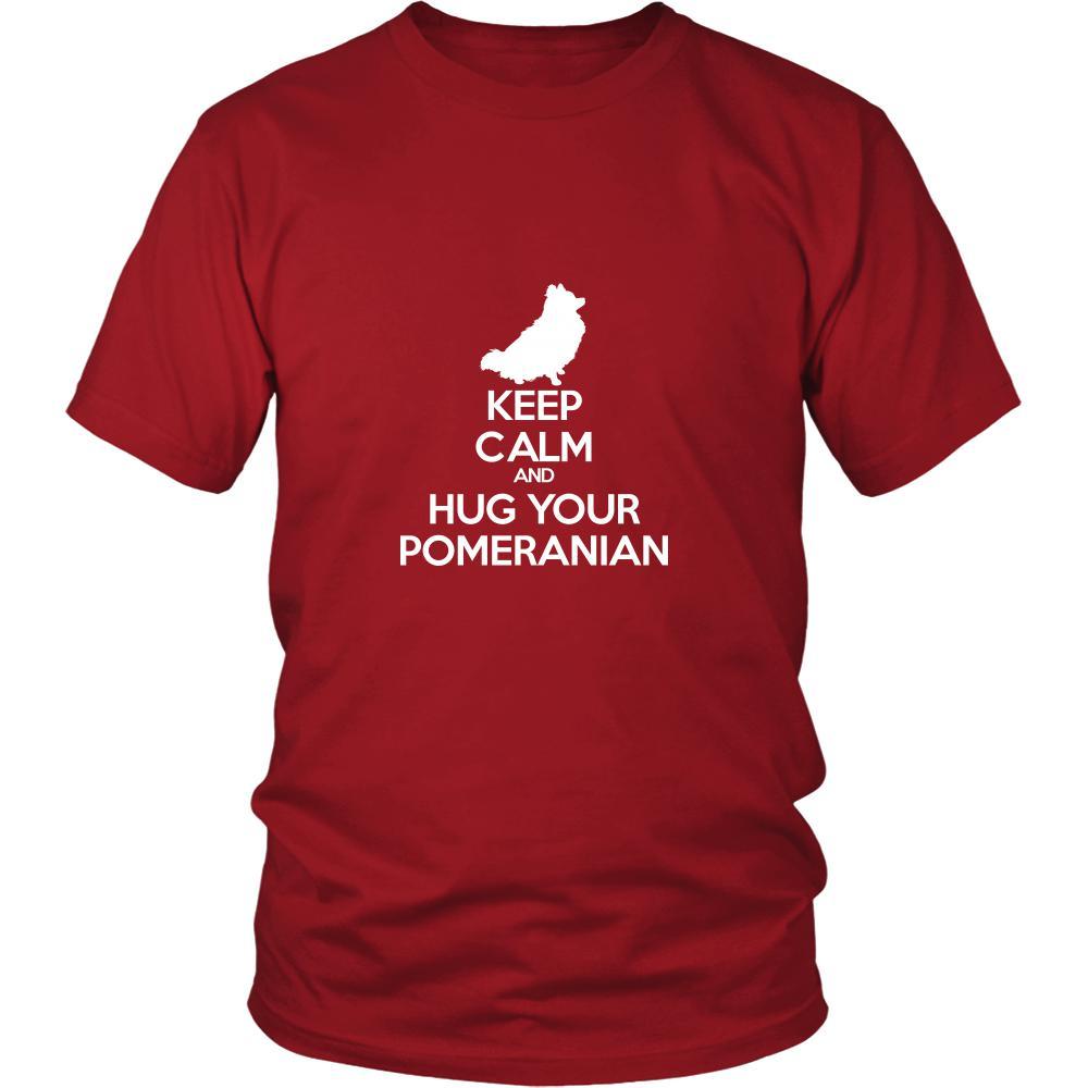 Pomeranian Shirt - Keep Calm and Hug Your Pomeranian- Dog Lover Gift-T-shirt-Teelime | shirts-hoodies-mugs