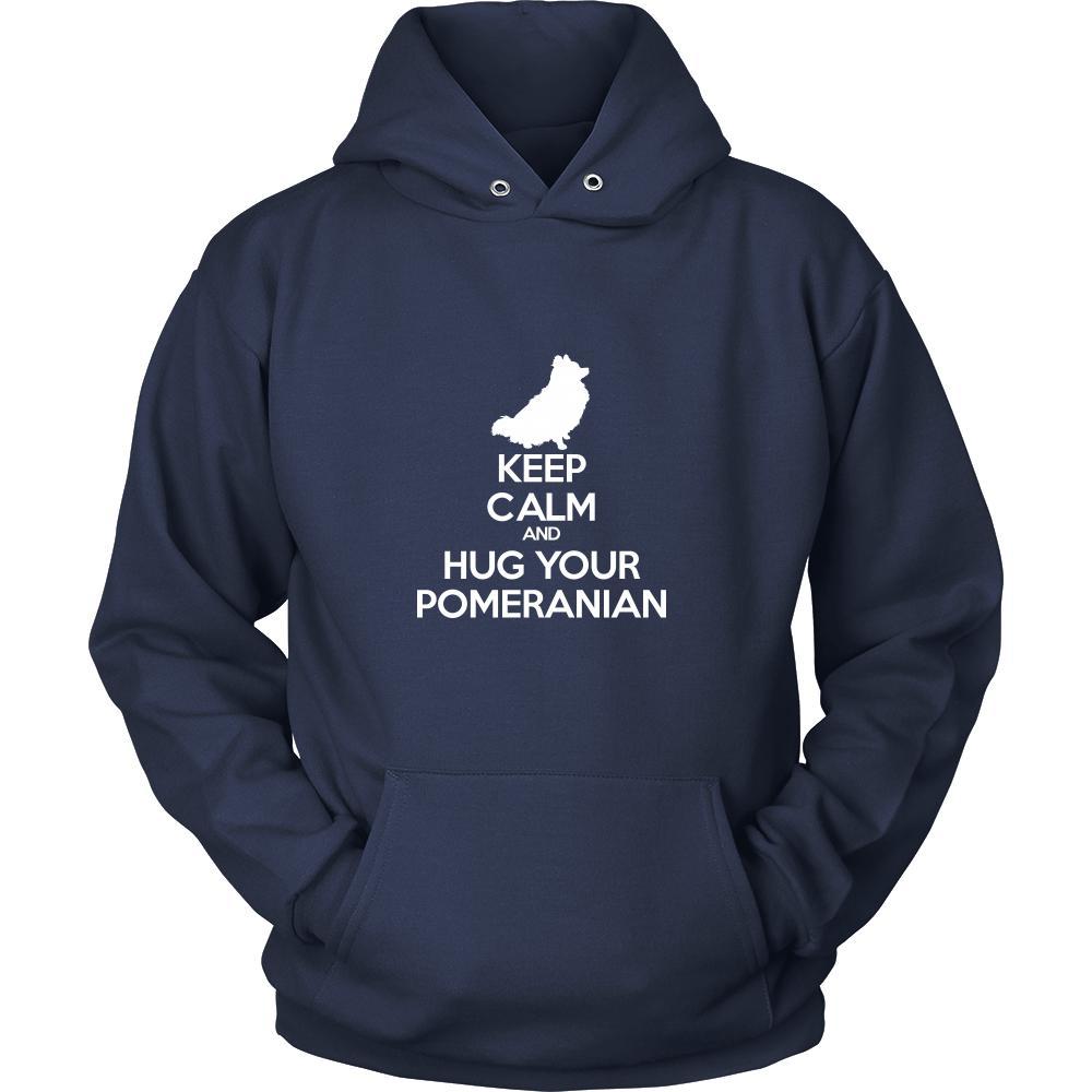 Pomeranian Shirt - Keep Calm and Hug Your Pomeranian- Dog Lover Gift-T-shirt-Teelime | shirts-hoodies-mugs