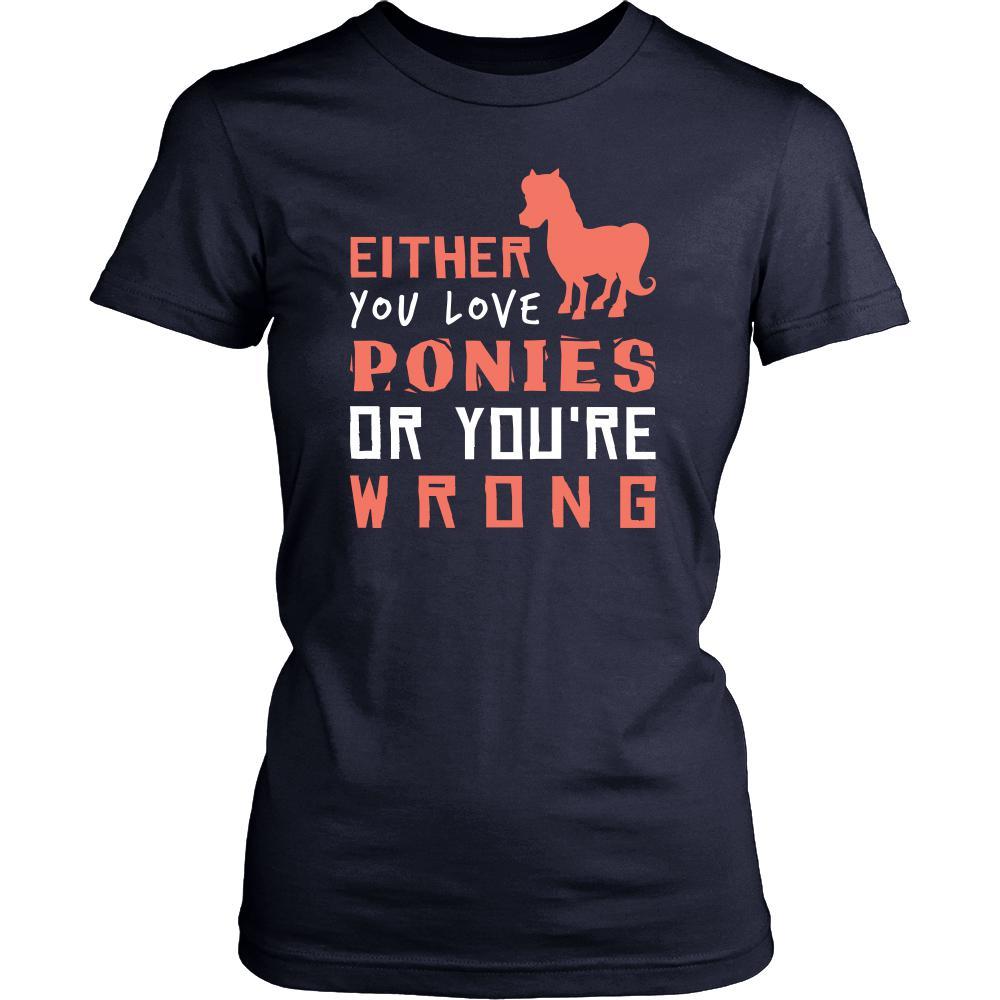 Pony Shirt - Love or Wrong - Animal Lover Gift-T-shirt-Teelime | shirts-hoodies-mugs