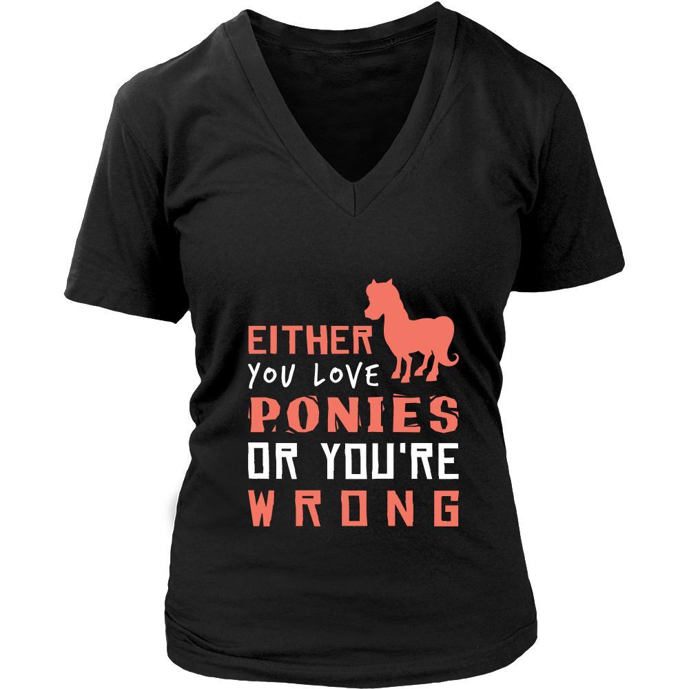 Pony Shirt - Love or Wrong - Animal Lover Gift-T-shirt-Teelime | shirts-hoodies-mugs