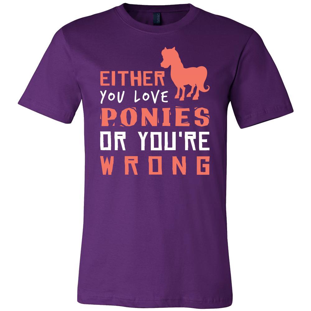 Pony Shirt - Love or Wrong - Animal Lover Gift-T-shirt-Teelime | shirts-hoodies-mugs