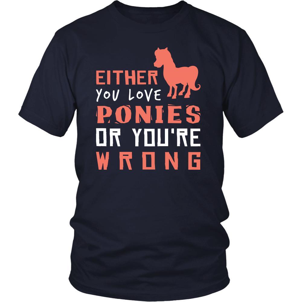 Pony Shirt - Love or Wrong - Animal Lover Gift-T-shirt-Teelime | shirts-hoodies-mugs
