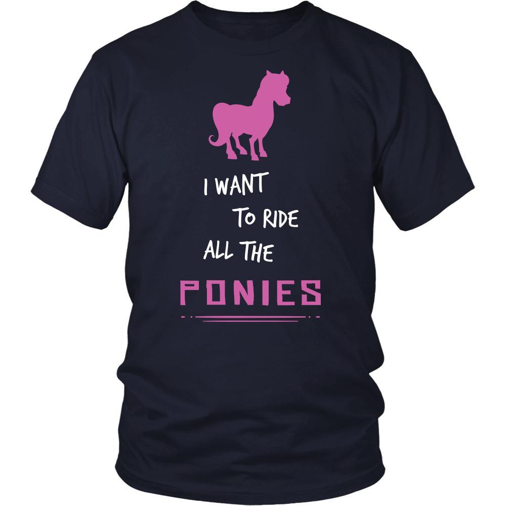 Pony Shirt - Ride All Ponies - Animal Lover Gift-T-shirt-Teelime | shirts-hoodies-mugs