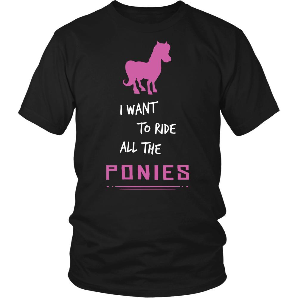 Pony Shirt - Ride All Ponies - Animal Lover Gift-T-shirt-Teelime | shirts-hoodies-mugs