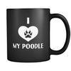 Poodle I Love My Poodle 11oz Black Mug-Drinkware-Teelime | shirts-hoodies-mugs