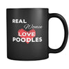 Poodle Real Women Love Poodles 11oz Black Mug-Drinkware-Teelime | shirts-hoodies-mugs