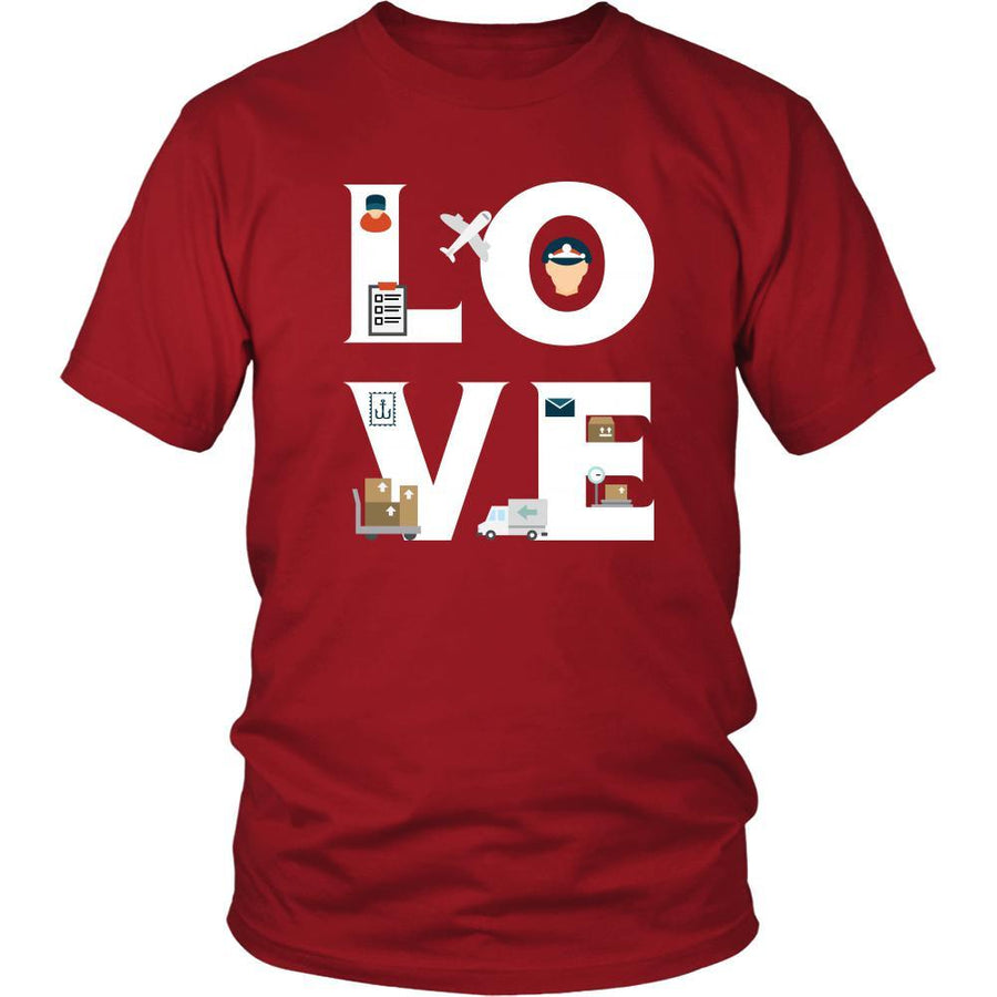 Postmaster - LOVE Postmaster - Mailman Proffesion/Job Shirt-T-shirt-Teelime | shirts-hoodies-mugs