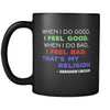 Presidents USA Mug - When I do good, I feel good. When I do bad, I feel bad. - Lincoln - 11oz Black Mug-Drinkware-Teelime | shirts-hoodies-mugs