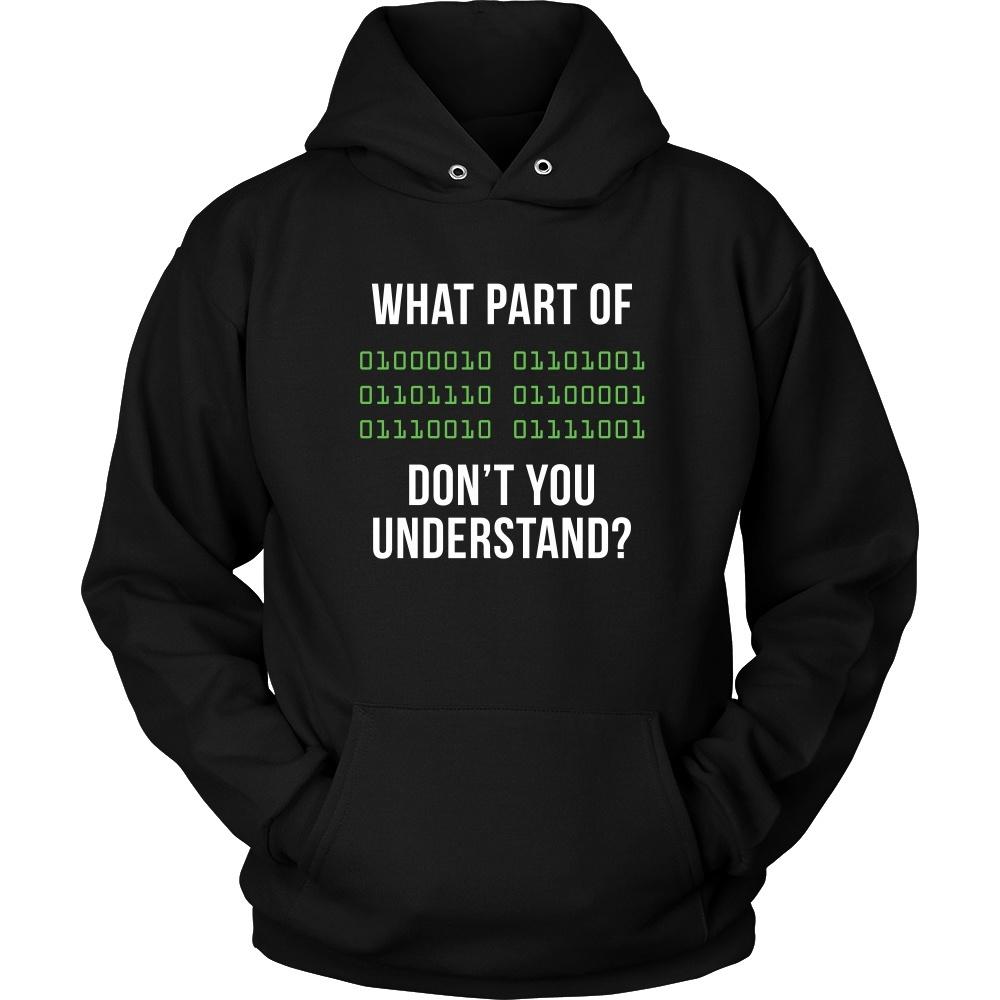 Programmers T Shirt - What part of [some binary code] don't you understand-T-shirt-Teelime | shirts-hoodies-mugs